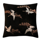 The Niomi – Crane Pine Embroidered Cushion