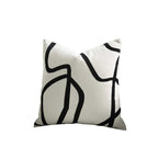 The Niomi – Suede Geometric Embroidered Cushion Cover