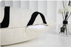 The Niomi – Suede Geometric Embroidered Cushion Cover