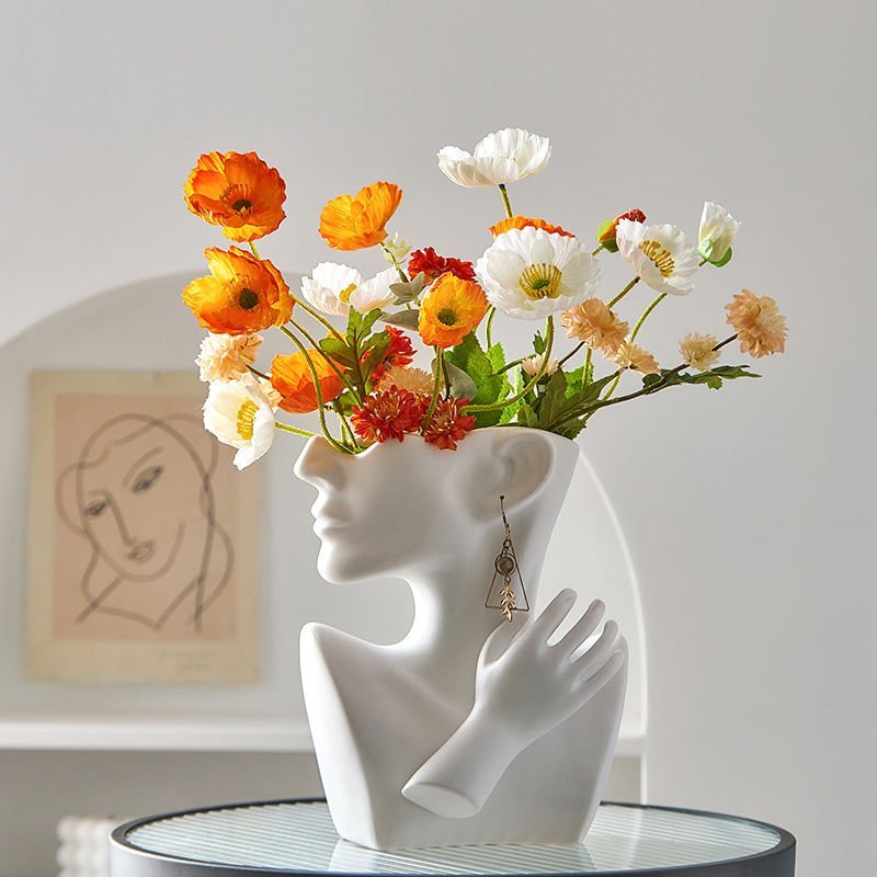 The Niomi – Abstract Face Vase - The NiomiSKU_1753009369512_910