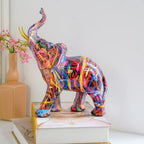 The Niomi – Colorful Graffiti Elephant Sculpture - The NiomiSKU_1753009397386_389