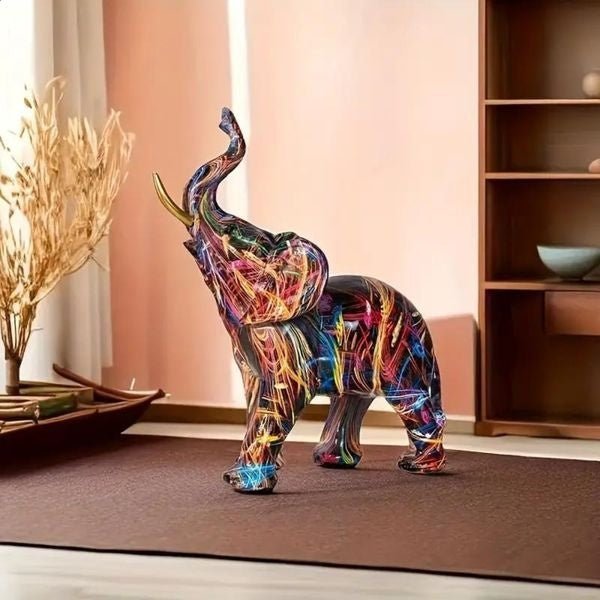 The Niomi – Colorful Graffiti Elephant Sculpture - The NiomiSKU_1753009397386_389