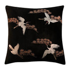 The Niomi – Crane Pine Embroidered Cushion - The NiomiSKU_1753009397529_757