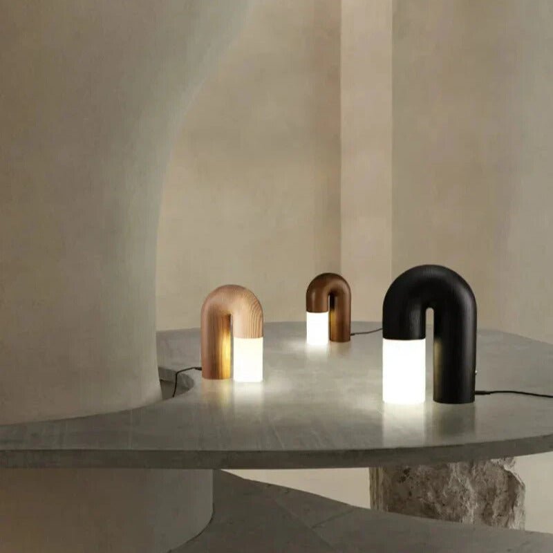 The Niomi – Elegant Vintage Arch Ash Wood Table Lamp for a Touch of Timeless Serenity - The NiomiSKU_1765983370699_573