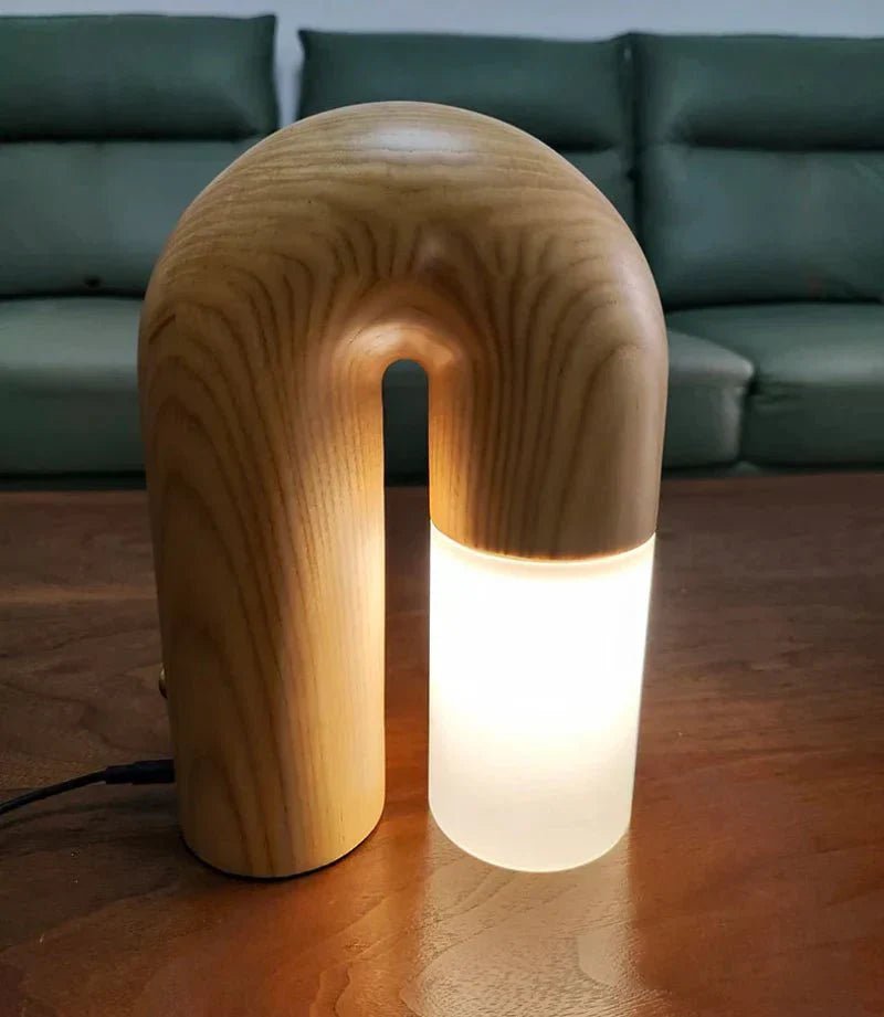 The Niomi – Elegant Vintage Arch Ash Wood Table Lamp for a Touch of Timeless Serenity - The NiomiSKU_1765983370699_573