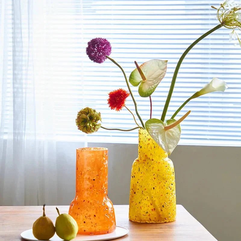 The Niomi – Textured Glass Vase - The NiomiSKU_1753009387869_974