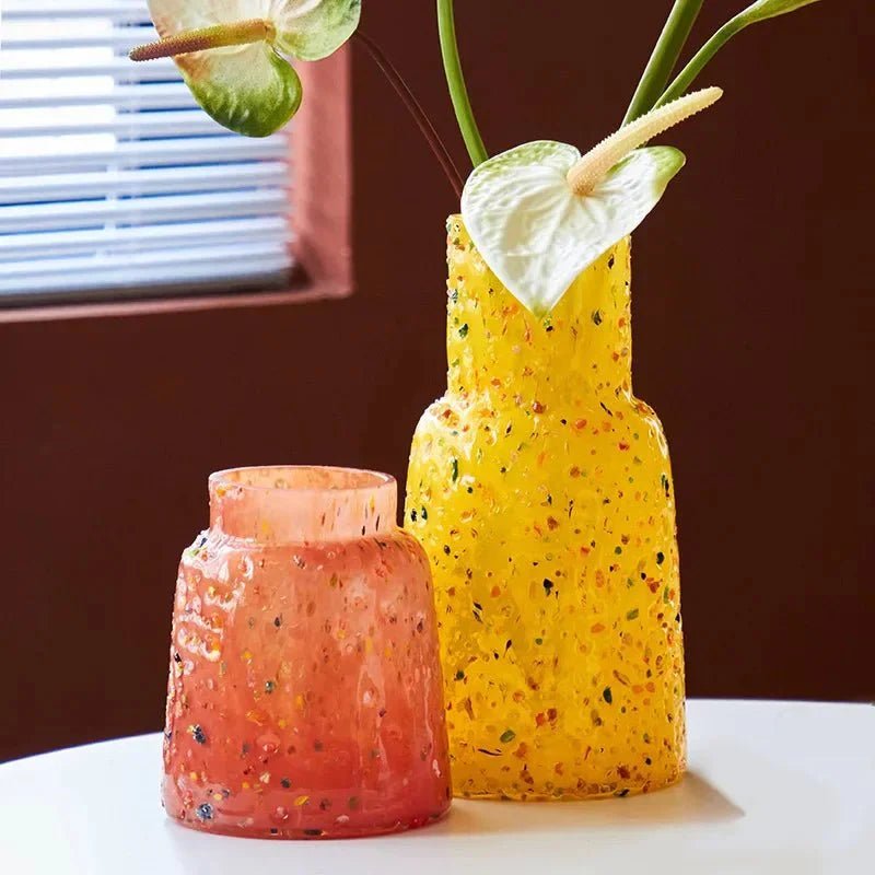 The Niomi – Textured Glass Vase - The NiomiSKU_1753009387869_974