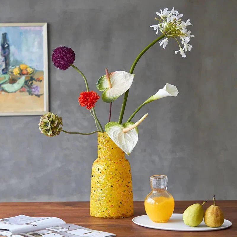 The Niomi – Textured Glass Vase - The NiomiSKU_1753009387869_974